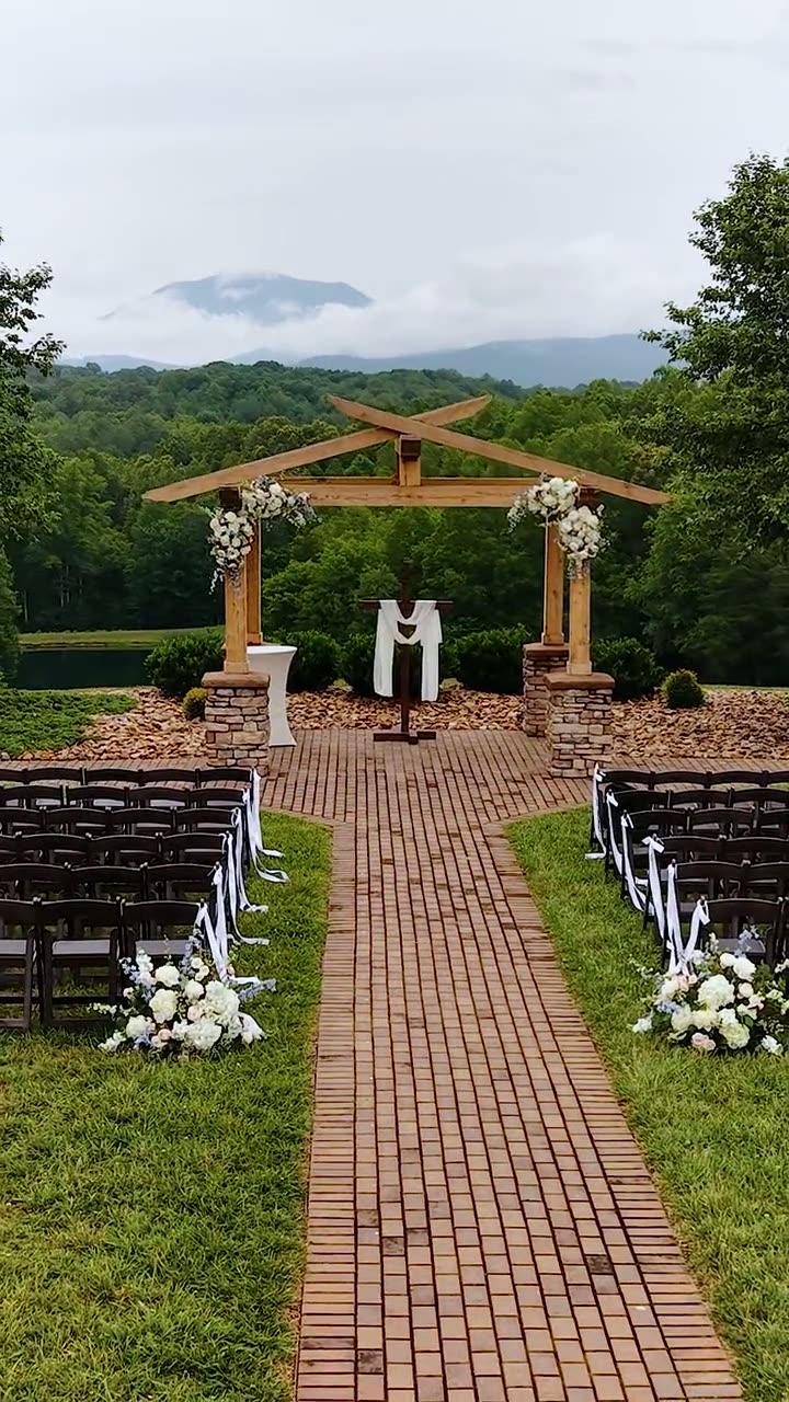 Still frame from a Done In Love Films wedding teaser