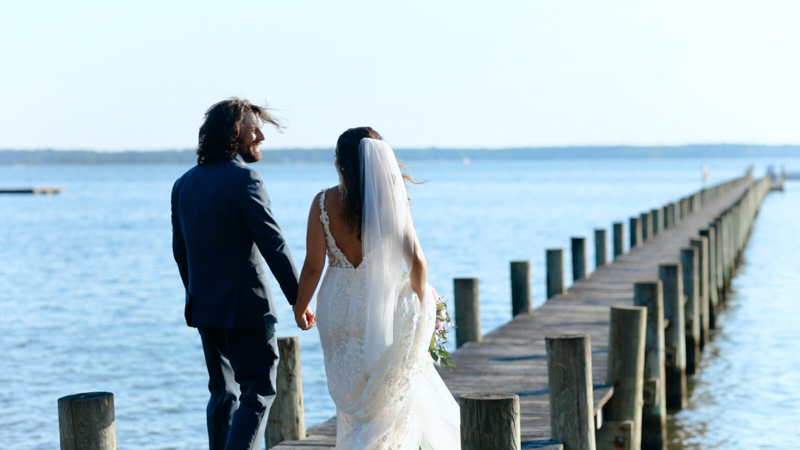 Melanie & Jared wedding film at Ware River Yacht Club, Gloucester, Virginia
